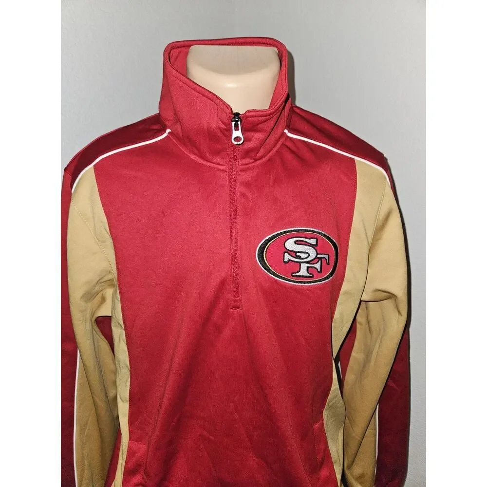 NWT! NFL San Francisco 49ers Pullover Performance Fleece 1/4 Zip Jacket Small
